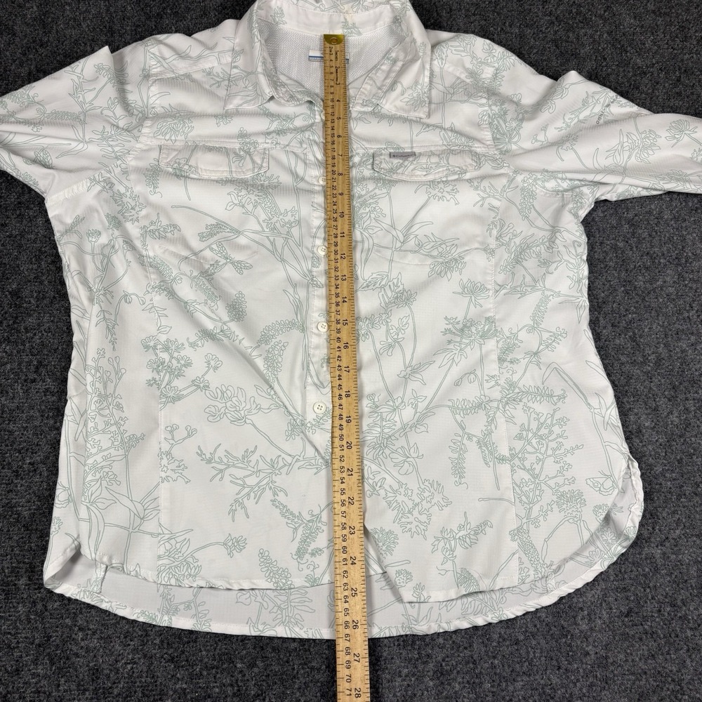 Columbia XL Men's White‎ PatternOmni Shade Long Sleeve Lightweight Soft Casual - Picture 7 of 8